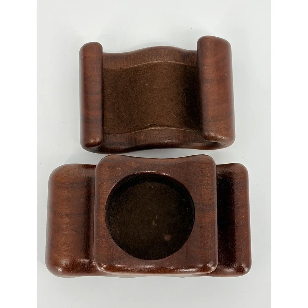 Vintage Fred and Marilyn Buss Black Walnut Trinket Puzzle Jewelry Box Unsigned